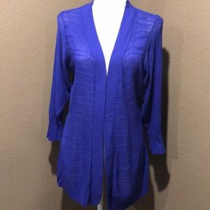 Mossimo blueish “zebra” 3/4 sleeve cardigan XXL